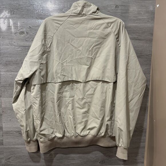 VTG 80s Jacket Mens XL Tall Field & Stream Harrington Plaid Lined Bomber Beige - Picture 5 of 8